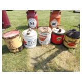 5 Gal. Cans, Imperial Refineries, Wolfs Head Hyd.