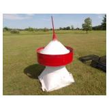 Red & White Cupola, Approx. 32inDia & 66inT