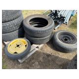 2-225/65R17 Tires, 1-205/75R15 Tire on 5 Bolt, &