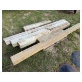 6 Wood Posts, See Lengths in Description