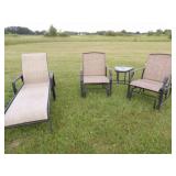 Rocking Patio Chairs w/End Table, &