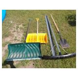 2-Snow Shovels, Roof Snow Rake, Razorback Blade