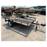 Work Sport 5ftWx8ftL Single Axle Metal Trailer, w/
