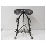 3 Legged Tractor Seat Stool, 27in. High