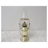 Brass Oil Lamp, Made in Hong Kong, 17inT