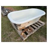 Cast Iron Tub w/Claw Feet, 58inLx29inWx16inD