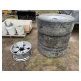 3-35x12.50R18 Tires on 8 Bolt Rims w/Extra Rim