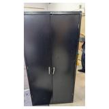 2 Door Black Metal cabine 36inWx72inTx18inD