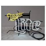 2016 Miller Lite Neon Sign, 24.5inWx17inT, 120v