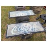 2-Coca Cola Glass Door/Signs 52inLx20inW