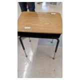 School Desk w/Wood Top 24inWx18indx29inT
