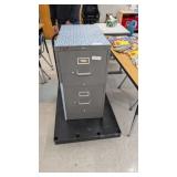 2 Drawer Gray Metal File Cabinet 29inTx15inWx26.5D