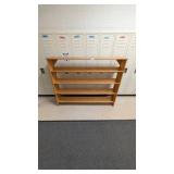 4 Shelf Wood Bookshelf 42.5inTx9inDx48inW