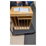 Wood Podium/Standing Desk w/6 Dividers,