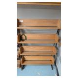 4 Shelf Wood & Metal Book Shelf 29inWx6.5inDx49inT