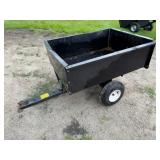 2 Wheel Metal Lawn Dump Trailer, Tailgate