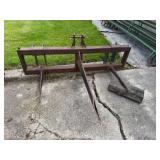 3 Prong Bale Spear Adj. Loader or 3pt. Hook up
