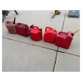 4-5 Gal. Gas Cans & 1-6 Gal. Gas Can