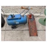 Air Compresser Tank, Car Ramp, Bottle Jack