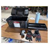 Hyper Tough 19in. Toolbox w/2-Pair of Gloves,Towel