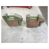 2-John Deere Lawn Mower Weights