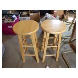 2 Wood Stools