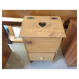 Wooden 2 Drawer Hutch, 27inTx16.5inW