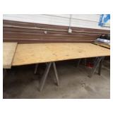 2 Wood Saw Horses w/Ply Wood Top 4ftLx96inW