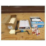 Clip Board, Tags, Assorted Pens, Envelopes