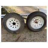 2-B78-13 Tires on 5 Hole Trailer Rims