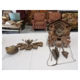 Wood Cukoo Clock (Unsure if works), Misc Decor