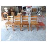 5 Small Wood Chairs