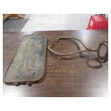 Cast Iron Griddle 19inLx9inW, Vintage Ice Tongs