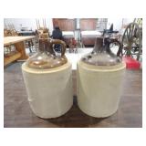 2-Unmarked Pottery Jugs, Approx 12inT