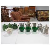 7 Sm. Pitchers, 4 Dishes, 1 Sugar Bowl
