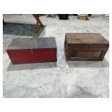 32x16x13.25 Wood Trunk & 29x17.5x16 Wood Truck