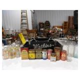 Watkins Wood Crate w/Handles & Drawer, &