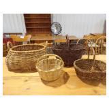 4-Wicker Baskets (XL, L, M, & S)