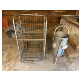 ATD Blast Tub w/Wheels, 22x16x41.5in. Metal Cart