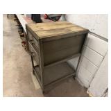 18x24x35 2 Drawer Metal Cabinet w/Wheels