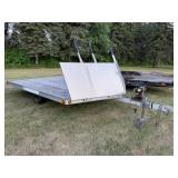 2007 Sled Bed 101x12ft. V Nose Snowmobile Trailer