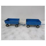 2-Blue Metal ERTL Wagons 1/16 Scale