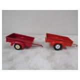 Red & Orange Pickup Box Trailers 1/16 Metal