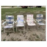 4-Cloth Lightly Padded Lawn Chairs