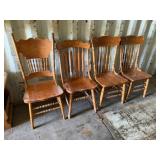 4 Wood Dining Room Chairs