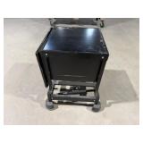 17.5x17.5x26.5in. Table w/14x18 Fold Down Shelf