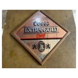 165x16.5 Coors Extra Gold Beer Mirror