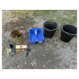 2-Rubber Buckets, Grooming Items