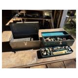 2-Metal Tool Boxes w/Tools
