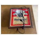 Budweiser Wall Sign, Lights Up, 13.5x13.5